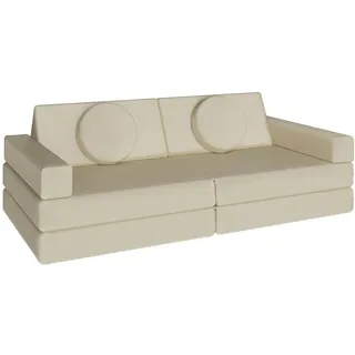 tectake Spielsofa Lilly, stapelbar, beige , Beige , Textil , Organisch , 160x56x80 cm , Ce , Babymöbel & Kindermöbel, Babyzimmer, Kindersessel & Kindertische
