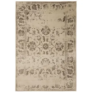 benuta Basic Teppich Suki - Creme/Braun 120x170 cm - Kunstfaser - Rechteckig & im Style: Vintage, Orient Style - Pflegeleicht für Wohnzimmer Schlafzimmer