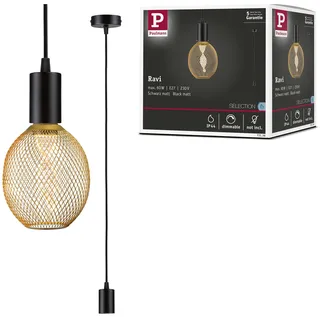 Paulmann Pendelleuchte Ravi IP44 E27 max. 60W Schwarz matt
