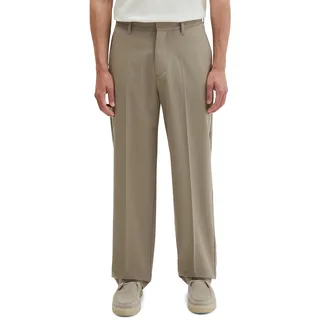 Stoffhose MARC O'POLO "DFB Travel Collection", Herren, Gr. 30, Länge 32, beige (cinder), Web, Obermaterial: 53% Polyester, 44% Schurwolle, 3% Elasthan, loose fit lang, Hosen Stoffhose, Model: MOSSBO, aus leichtem Technical Wool Blend