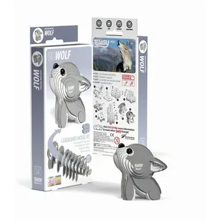 Eugy 650040 - Wolf, 3D-Tier-Puzzle, DIY-Bastelset