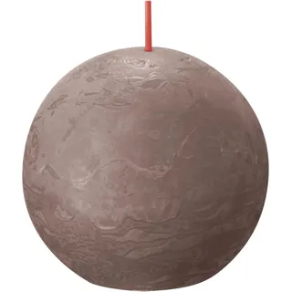 Bolsius Rustik-Kugelkerze Shine 76 mm Rustikales Taupe