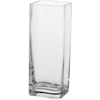 LEONARDO HOME Kasten-Vase Lucca, moderne Blumenvase, handgefertigtes Unikat in rechteckiger Form aus Glas, H 30 x B 11-cm, 014327