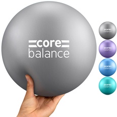 Core Balance Pilatesball - Anti-Burst Yogaball - rutschfestes PVC - Gymnastik, Fitness, Physiotherapie leicht – Einfach Aufzublasen - 200 Kg Maximalgewicht - 23 cm groß, 200 g - 4