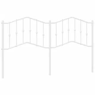 vidaXL Ersatz-Kopfteil Metall Weiß 180 cm - Schwarz