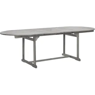 vidaXL Garten-Esstisch (160-240)x100x75 cm Massivholz Akazie - Grau