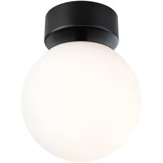 Paulmann Gove 1-flg. 17 cm schwarz matt, Glas/Metall