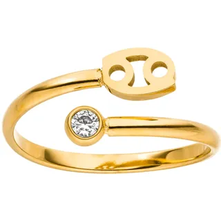 Purelei Sternzeichen Ring Damen, Edelstahl, Wasserfest, Verstellbar von Größe 50-60, Modeschmuck für individuellen Style, eleganter Fingerring, robustes langlebiges Design