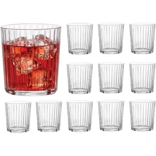 Bormioli Rocco Set mit 12 Negroni Gläsern aus exklusivem Glas, 35 cl