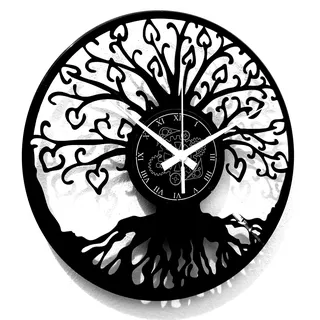 Instant Karma Clocks | Lebensbaum Wanduhr – Symbolische Wanddeko für Natur, Liebe & Spiritualität | Geräuschlosem Quarzwerk | Geschenkidee für Küche, Schlafzimmer, Wohnzimmer
