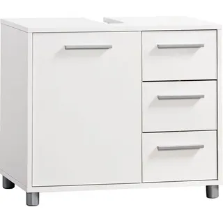 Procontour Waschbeckenunterschrank 3 Schubladen 64 x 56 x 34 cm Weiß