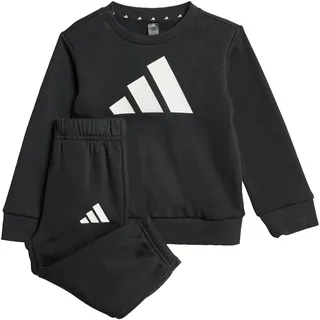 adidas Unisex Baby Big Logo Essentials Jogger Track Suit, Black/White, 6-9 Months