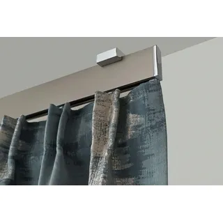 GARESA Vorhangstange FLAT 1-läufig Ø 16 mm 110 cm Silber