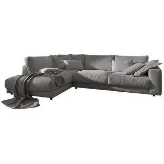 Ecksofa Madeline Cord Recamiere links grau