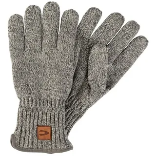 CAMEL ACTIVE Herren Melierte Strickhandschuhe mit warmen Futter Hellgrau, menswear-L