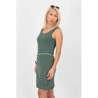Sommerkleid ALIFE & KICKIN, Damen, Gr. XXL, Normalgrößen, grün (sage leaf melange), 60% Baumwolle, 40% Polyester, Rundhals, Kleider Sommerkleid