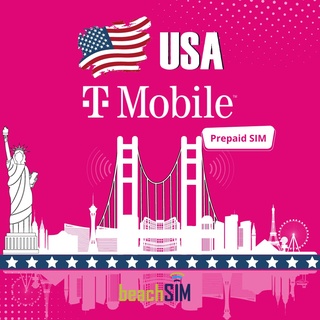 beachSIM T-Mobile USA SIM unlimitierte Daten & Telefonie & SMS (USA - 6 Tage)