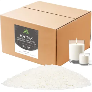 Sojawachs für Kerzen, Premium Kerzenwachs 5kg von Waxcanpy,kerzenwachs zum gießen, 100% Natürliches Öko Sojawachs für Kerzen