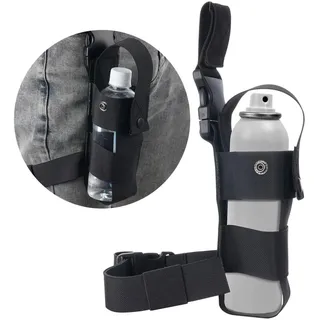 Kapmore Verstellbarer Oberschenkel-Pfeffer-Sprühbeutel – Nylon-Halteriemen für MK9, oben offen, passend für 0,5 kg Pfefferspray (Fox Labs, Sabre, Freeze +P), Bein-Wasserflaschenhalter zum Wandern