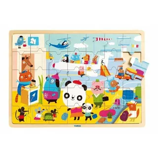 DJECO Holzpuzzle Flughafen 35 Teile