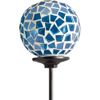 Garten-Stecker mit Mosaik-Kugel 75 cm Blau