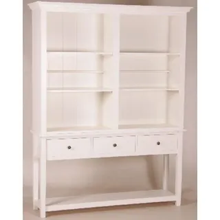 Casa Padrino Shabby Chic Buffetschrank im Landhaus Stil, Weiß, Breite 158 x Höhe 202 cm - Weiß