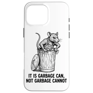 Hülle für iPhone 16 Pro Max Lustiger Retro-Abfalleimer für Ratten, kein Müll, kein Straßenüberlebender