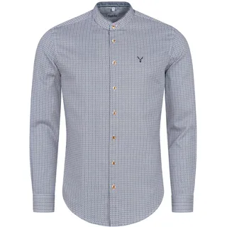 Trachtenhemd NÜBLER "Trachtenhemd Paavo", Herren, Gr. XL, EURO, blau, Obermaterial: 100% Baumwolle CO., Hemden Trachtenhemd