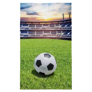 Handtuch, Badetuch, Kinderhandtuch aus Baumwolle 30x50cm Fußball 23 - Grün