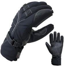 PROANTI Winter Regen Motorradhandschuhe Motorrad Handschuhe mit Visierwischer (M)