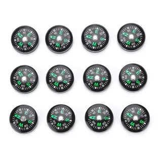 DEWIN Taschenkompass, 12 Stück 20mm Teiliger Mini Taschenöl Kompass für Wanderungen Camping Outdoor Aktivitäten Zubehör