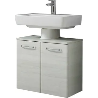 Saphir »Quickset Unterbeckenschrank mit 2 Türen, Siphonausschnitt, 60 cm breit« Waschbeckenschrank inkl. Türdämpfer, Griffe in Chrom Glanz