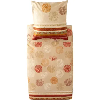 Bassetti Satin-Bettwäsche-Garnitur FLORENCE Farbe ROSSO R1 Größe 155x220+80x80 - Rot