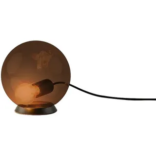 s.luce Tischlampe Orb Braun Ø 20cm , Glas , Rund , E27 , 20x20x20 cm , Lampen & Leuchten, Innenbeleuchtung, Tischlampen