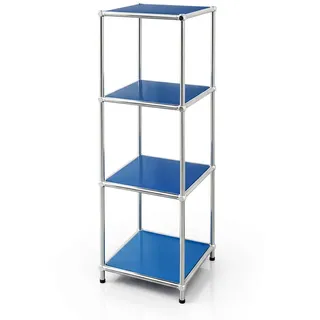 Floordirekt Standregal , Blau , Metall , 30x89x30 cm , stehend , Wohnzimmer, Regale, Bücherregale