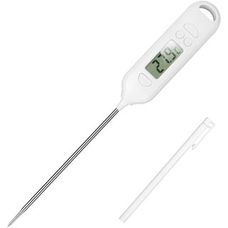 Digitale Küchenthermometer, Fleischthermometer Grillthermometer Bratenthermometer mit langer Sonde, LCD-Bildschirm Kochthermometer für Küche, Kochen, Grill, BBQ, Babyernährung