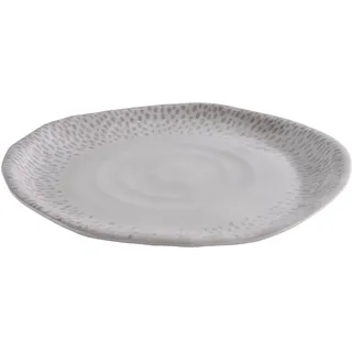 APS Teller FOOTMARK Ø 21 cm grau/weiß