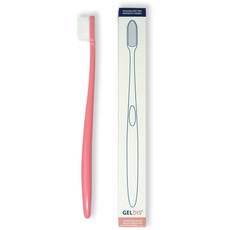 GELDIS Zahnprothesen Reiniger - Zahnbürste für mobile Dentalgeräte und Zahnersatz, Bürste mit Silikonborsten, Aligner Reinigung und Bisse mit Silikon Borstenkopf, Tägliche Anwendungg