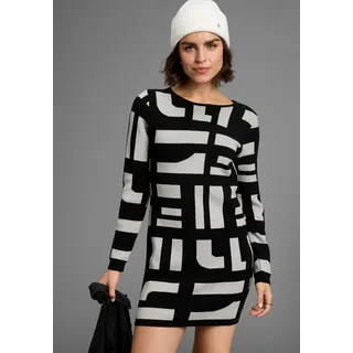 Boyens Buchverlag Strickkleid Schwarz/Weiß 44