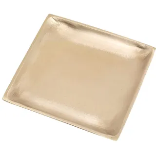 NKlaus Teller viereckig 8x8 cm Messing massiv Gold Unterteller Dekoration Kerzen Windlichter Stumpenkerzen Taufe Hochzeit Kommunion 10529
