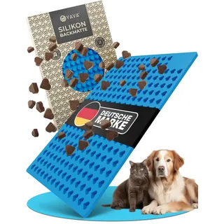 YAVA® Mini Herz (1,5cm) Backmatte Hundekekse, Premium Silikon Backform für Hundeleckerli, Silikonform, Backform Herz, Backmatten für Hundeleckerlies, Herzbackform, BPA-frei (Türkis)