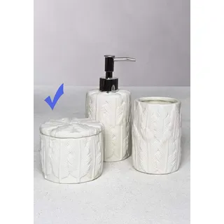 rituali domestici - Volovia Box mit Deckel aus weißem Porzellan, D10 x H8 cm