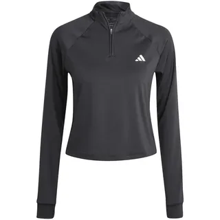 Adidas Damen Train Essentials Minimal Branding 1/4-Zip Cover Up Track Top, Black, M