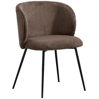 KAWOLA Esszimmerstuhl Lena Cord Braun