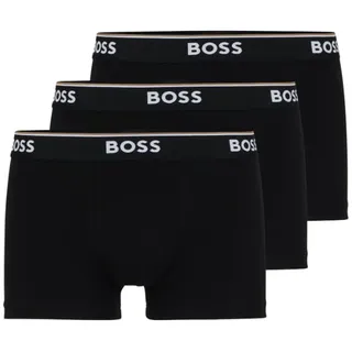 BOSS Herren 3er-Pack Shorts aus Stretch-Baumwolle, Normale Passform Badehose, Schwarzes Vinyl, Medium