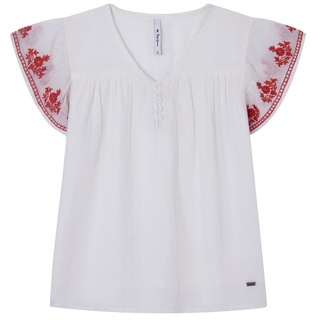 Pepe Jeans Mädchen Gaulle Blouse, White (White), 10 Years