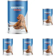by Amazon Dosen-Hundenassfutter, Rind in Bratensoße, 1.24kg (5er-Pack)