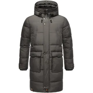 Wintermantel STONE HARBOUR "Wintermantel Beviis", Herren, Gr. S, grau (anthrazit), Obermaterial: 100% Polyester PES.  Obermaterial: Futter: 100% Polyester PES. 100% Polyester PES., Mäntel Wintermantel