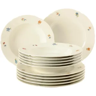 SELTMANN WEIDEN Marie-Luise Tafelservice 12-tlg. weiß floral