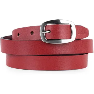 LOIS - Breit Ledergürtel für Damen, Gürtel 3 cm Breit, Ledergürtel Rot, Eleganter Gürtel, Gürtel Rot